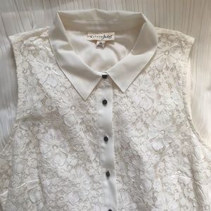 Masion Jules floral ivory cream dress